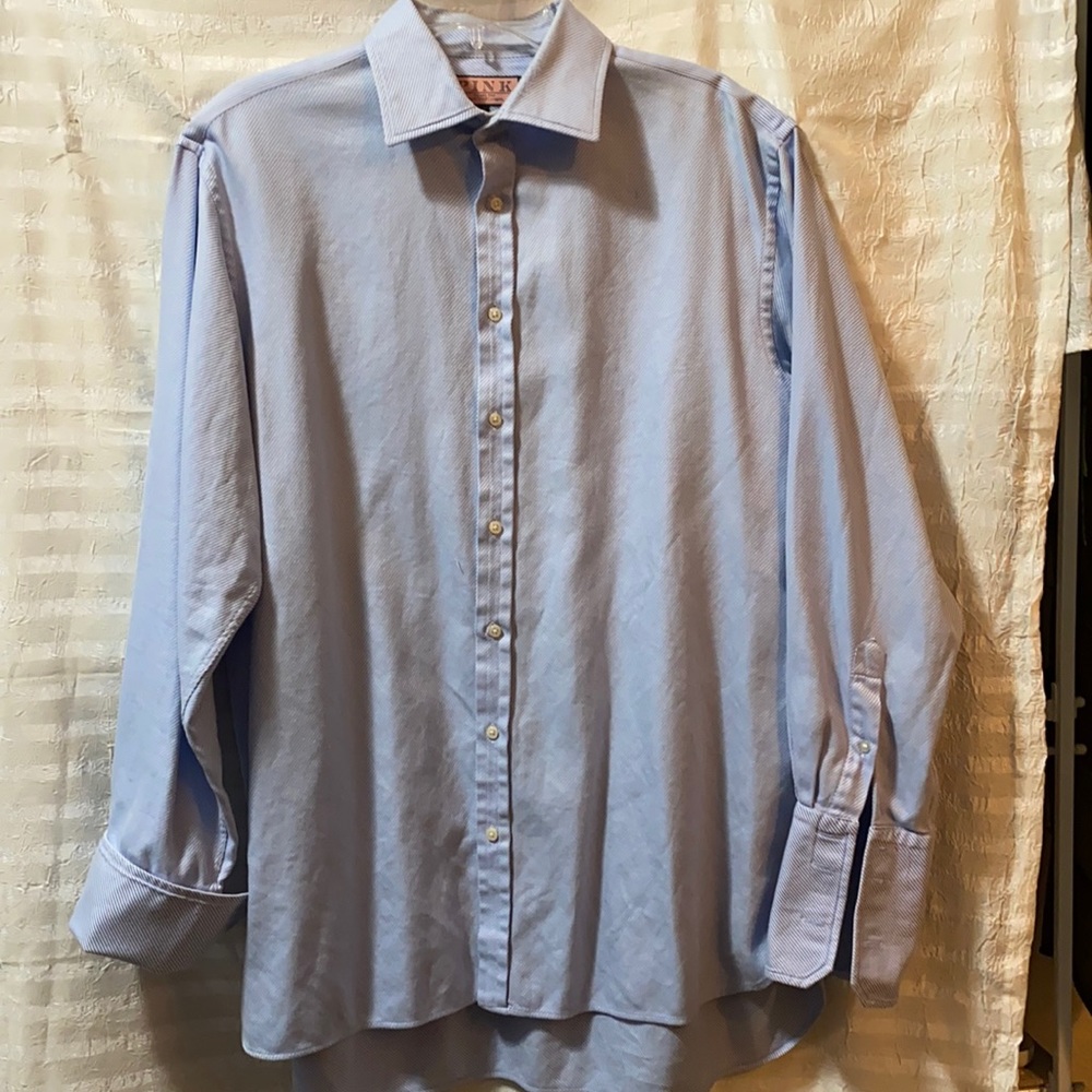 Thomas Pink Men’s Long Sleeve Shirt, Sz 17-35